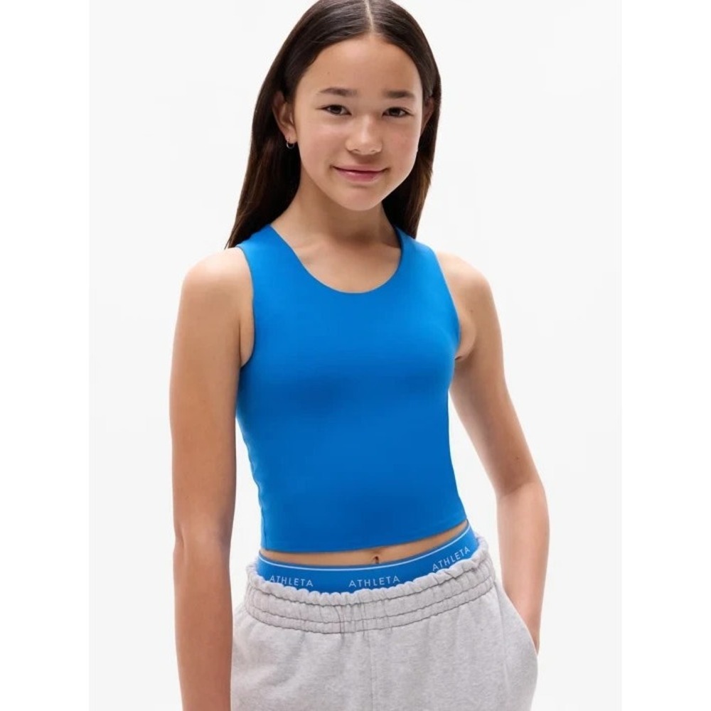 Athleta Girl NWT Blue Cloud Longline Bra Size Large/12